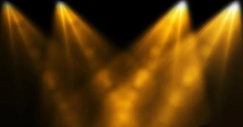 Stage spotlight moving loopable overlay template. Big spot light shining br.. Stockillustratie