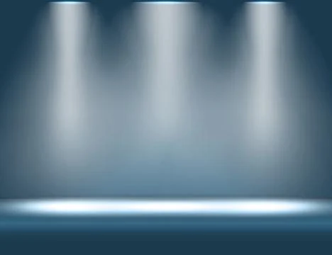 Stage with spotlight shining from above vector Stock Illustration