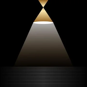 Stage Spotlight Two Beams Converging on Dark Background Theater Design Stockillustratie