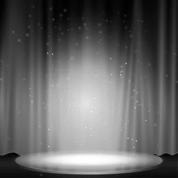 Stage with spotlight. Vector illustration Stock Illustration