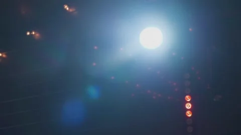 Stage spotlight is working at a festive event, soft light and glare 库存影片 329092922