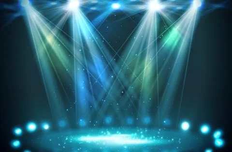Stage spotlights Stock Illustration