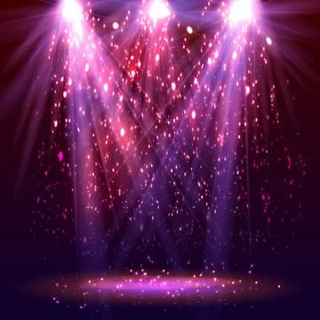 Stage spotlights Stock Illustration