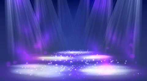 Stage spotlights. Illustrazione stock