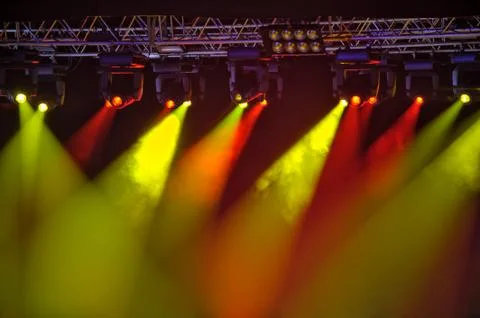 Stage spotlights Stock Photos