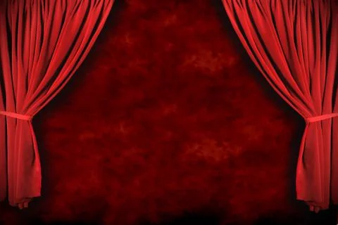 Stage theater drapes with dramatic lighting Stock Photos