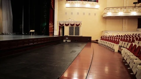 The stage in the theatre Stock Footage 71102801