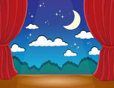 Stage theme image - illustration. Stock Illustration