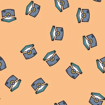 Stage virtual conference vector seamless pattern Stock Illustration