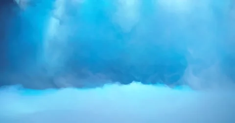 Stage white smoke in blue backlight Видео 158380368