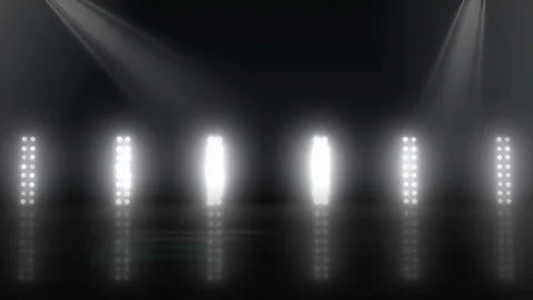 Stage with white spot lights Stock Footage 124665092