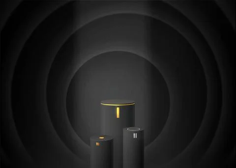 Stage winner podium realistic vector 3d illustration Stock Illustration