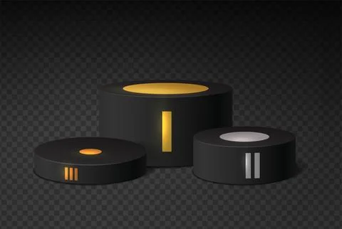 Stage winner podium realistic vector 3d illustration Illustrazione stock