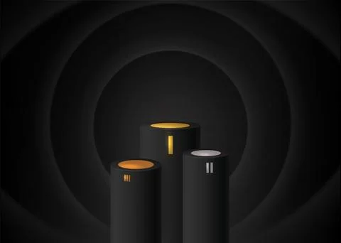 Stage winner podium realistic vector 3d illustration Stock-Illustration