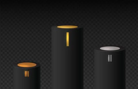 Stage winner podium realistic vector 3d illustration Illustrazione stock