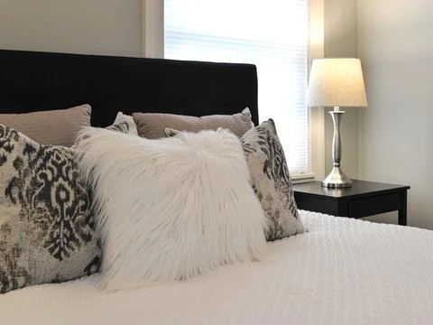 Staged bedroom Stock Photos