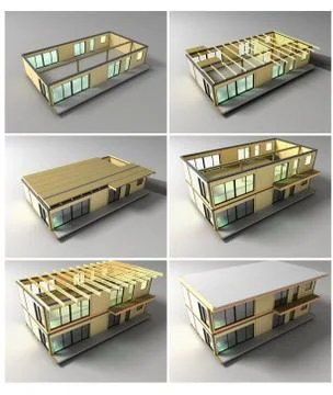 Stages of construction Stock Illustration