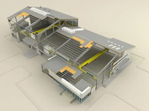 Stages of construction Illustrazione stock