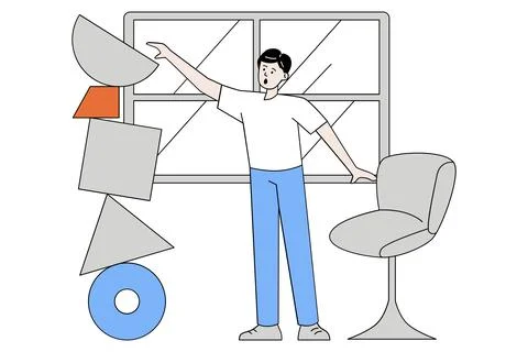 The Stages of a Design Process or Visual Workflow Stock Illustration