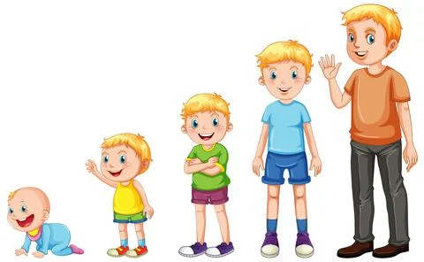 Stages of human growth Illustrazione stock