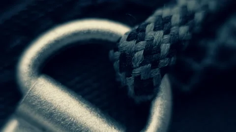 Stages of the lacing black leather shoes in the dark. Macro Video stock 59795343