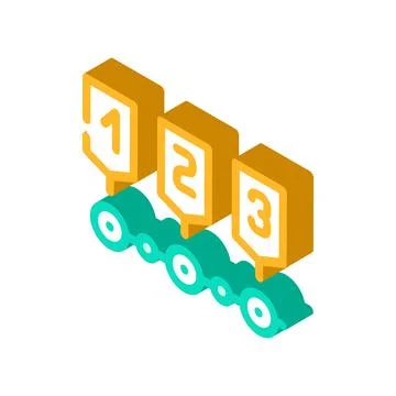 Stages of planning isometric icon vector illustration イラスト素材