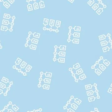 Stages of planning line vector seamless pattern Stock Illustration