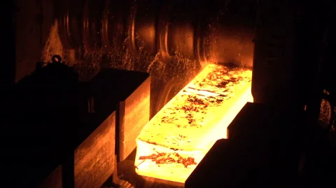 Stages of production of pig iron and steel production at the metallurgical Stock Footage
