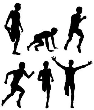 Stages of victory in the race Stock Illustration