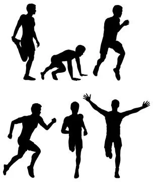 Stages of victory in the race Stock Illustration