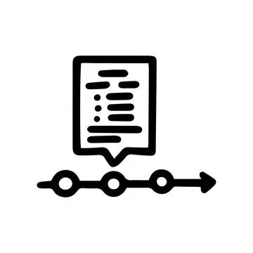 Stages of work line vector doodle simple icon Illustrazione stock