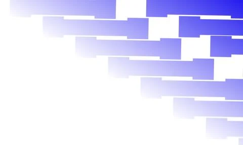 Staggered horizontal blue rectangular segments with a white gradient effect Stock Illustration