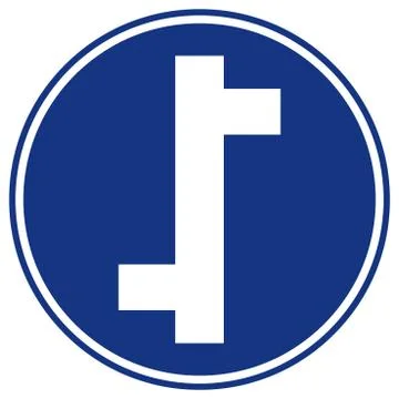 Staggered Junction Traffic Road Sign,Vector Illustration, Isolate On White Ba Illustrazione stock