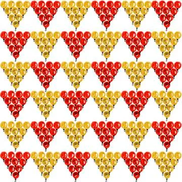 Staggered triangles of Christmas balls Stock Illustration