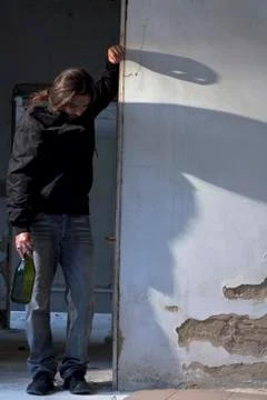 Staggering Drunk Homeless Stock Photos