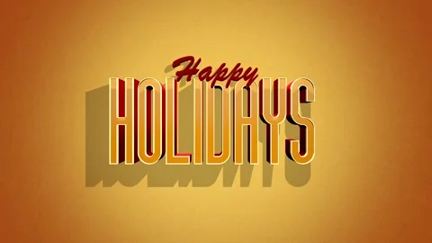 Staggering letters spell festive cheer for Happy Holidays Stock Footage 275882561