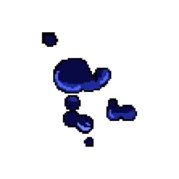 Stain ballpoint pen splatter pixel art vector illustration Stock Illustration