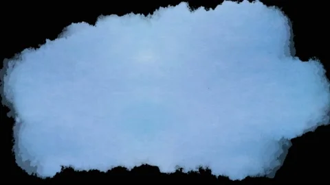 Stain of blue paint, abstract animation of brush strokes. Transparent background Stockbeeldmateriaal 150768052