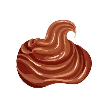Stain of chocolate paste. Vector illustration on white background. Stock Illustration