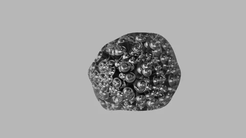 A stain consisting of particles collapses. Abstract animation Stock Footage 86170769