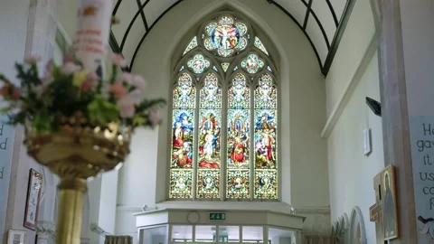 Stain Glass Window Stockbeeldmateriaal 196157349