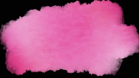 Stain of pink paint, abstract animation of brush strokes. Transparent background Видео 150767897
