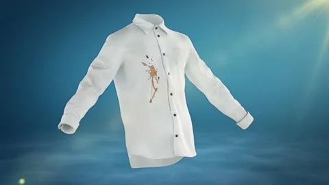 Stain remove from colth animation 4k render. Stock Footage 232525326