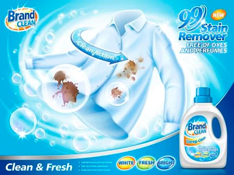 Stain remover ad Stock-Illustration