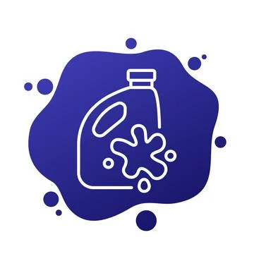 Stain remover line icon, vector Stock Illustration