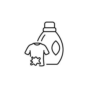 Stain removing liquid laundry detergent. Pixel perfect icon Stock Illustration