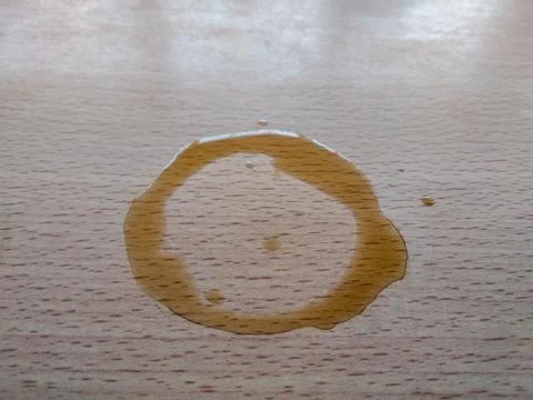 Stain on a table surface Stock Photos