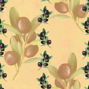 Stained beige pattern, olive illustrations Stock Illustration