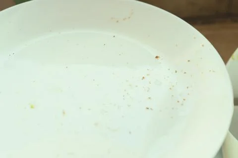 Stained Dirty Dishes In Kitchen Sink Stock Photos