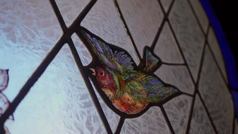 Stained Glass Bird Stock Footage 293867926